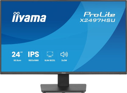 iiyama ProLite X2497HSU-B1 computer monitor 60.5 cm (23.8") 1920 x 1080 pixels Full HD LED Black