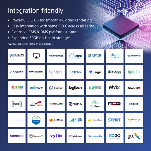 Sony FW-85BZ40L Signage Display Digital signage flat panel 2.16 m (85") LCD Wi-Fi 650 cd/m² 4K Ultra HD Black Android 24/7