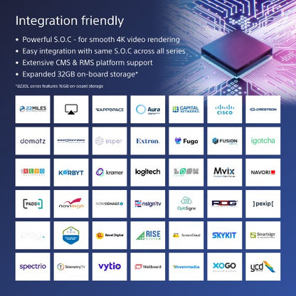 Sony FW-85BZ40L Signage Display Digital signage flat panel 2.16 m (85") LCD Wi-Fi 650 cd/m² 4K Ultra HD Black Android 24/7