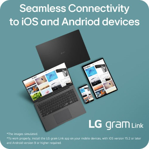 LG Gram 17Z90TL-G 17" Hybrid AI Copilot+ Laptop - Intel® Core™ Ultra 7 256V, 1TB SSD, 16GB RAM - Black - [2025]