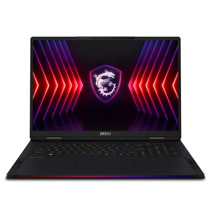 MSI Raider 18 HX A14VIG-473UK Intel® Core™ i9 i9-14900HX Laptop 45.7 cm (18") UHD+ 32 GB DDR5-SDRAM 2 TB SSD NVIDIA GeForce RTX 4090 Wi-Fi 7 (802.11be) Windows 11 Pro Black