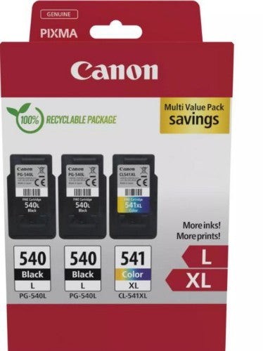 Canon 5224B017/PG-540L+CL-541XL Printhead cartridge multi pack 2x black +1x color Pack=3 for Canon Pixma MG 2150/MX 370