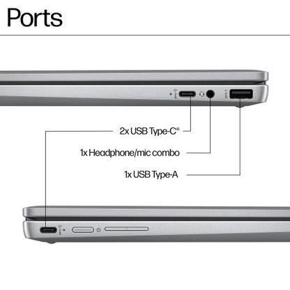 HP Chromebook x360 14b-cd0002na Intel® N N100 35.6 cm (14") Touchscreen HD 4 GB LPDDR5-SDRAM 128 GB eUFS Wi-Fi 6 (802.11ax) ChromeOS Silver