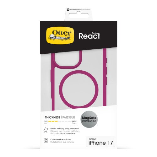 OtterBox React MagSafe Series for Apple iPhone 17, Rose Crystal