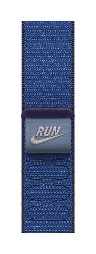 Apple Nike Sport Loop Band Blue Nylon, Recycled polyester, Spandex