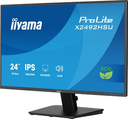 iiyama ProLite X2492HSU-B1 computer monitor 61 cm (24") 1920 x 1080 pixels Full HD LED Black
