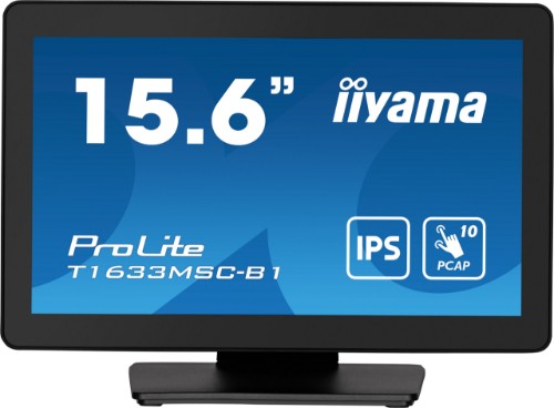 iiyama ProLite T1633MSC-B1 computer monitor 39.6 cm (15.6") 1920 x 1080 pixels Full HD LCD Touchscreen Black