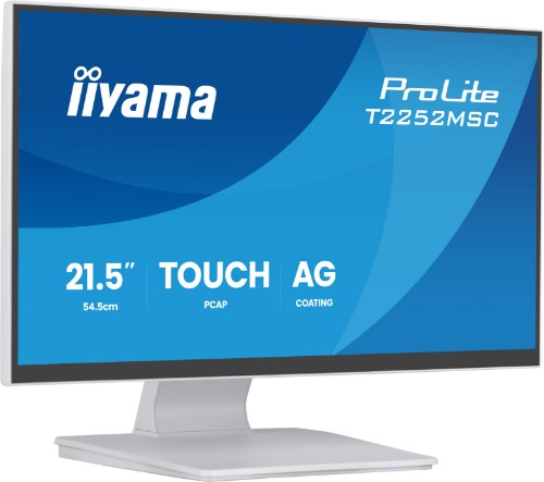 iiyama ProLite T2252MSC-W2AG computer monitor 54.5 cm (21.4") 1920 x 1080 pixels Full HD LCD Touchscreen White