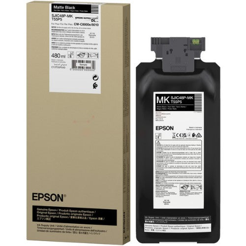 Epson C13T55P540/SJIC-48-P-MK Ink cartridge black matt 480ml for Epson ColorWorks C 8000 e MK