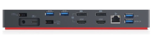 Lenovo 40AN0135EU laptop dock/port replicator Wired Thunderbolt 3 Black, Red