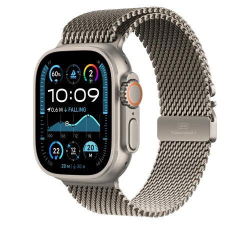 Apple 49mm Natural Titanium Milanese Loop - Small