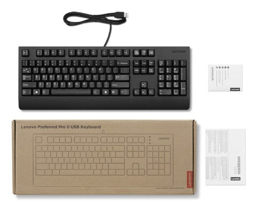 Lenovo 4Y41R64620 keyboard Home/Office USB Kazakh Black