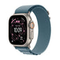 Apple Watch Ultra 3 GPS + Cellular 49mm Natural Titanium Case with Light Blue Alpine Loop - Medium