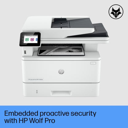 HP LaserJet Pro 4102dw Wireless Multifunction Black and white Printer, Copier, Scanner; Duplex