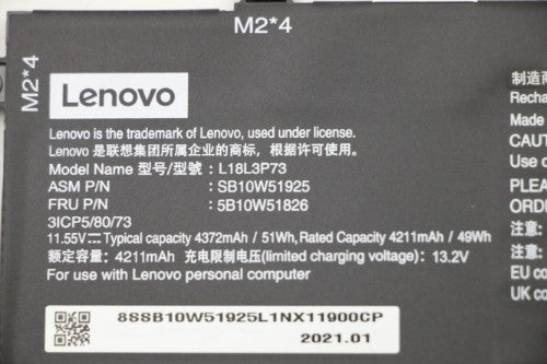 Lenovo 5B10W51826 laptop spare part Battery