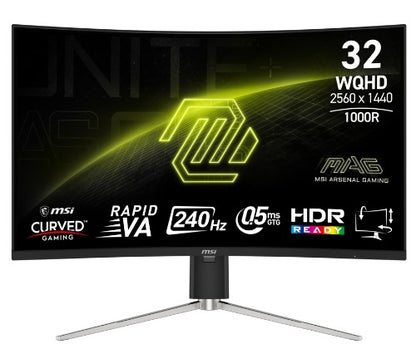 MSI MAG 325CQRXF E2 computer monitor 80 cm (31.5") 2560 x 1440 pixels Wide Quad HD LED Black