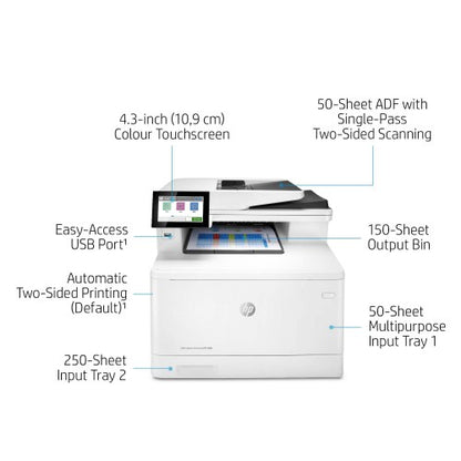 HP Color LaserJet Enterprise LaserJet Enterprise M480f Multifunction Color Printer, Ethernet Only; Copier, Scanner