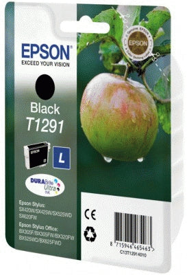 Epson C13T12914010/T1291 Ink cartridge black, 380 pages ISO/IEC 24711 11.2ml for Epson Stylus BX 320/SX 235 W/SX 420/SX 525/WF 3500