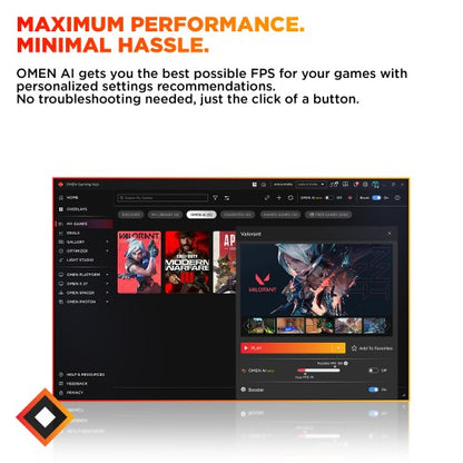 HP OMEN 16L TG03-0013na AMD Ryzen™ 7 8700F 16 GB DDR5-SDRAM 1 TB SSD NVIDIA GeForce RTX 5060 Ti Windows 11 Home Tower PC AI PC Black