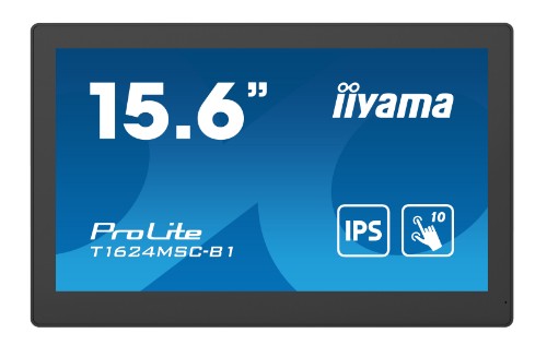 iiyama T1624MSC-B1 computer monitor 39.6 cm (15.6") 1920 x 1080 pixels Full HD LED Touchscreen Black