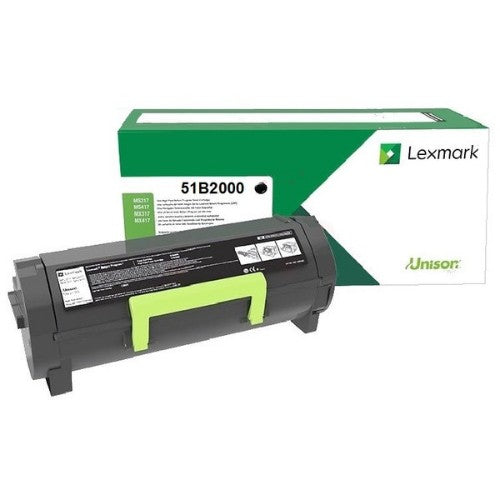 Lexmark 51B2000 Toner-kit return program, 2.5K pages ISO/IEC 19752 for Lexmark MS 317/417/517