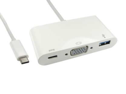 Cables Direct USB3CVGAUSBWPD laptop dock/port replicator White