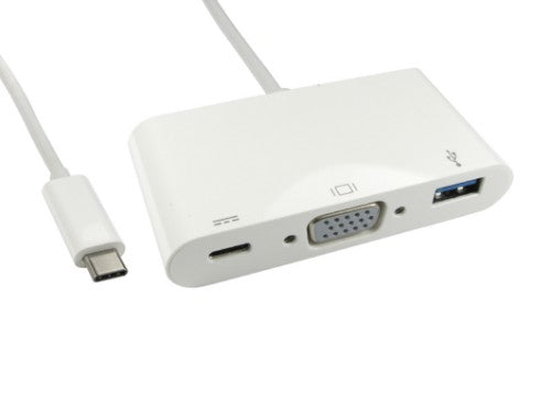Cables Direct USB3CVGAUSBWPD laptop dock/port replicator White