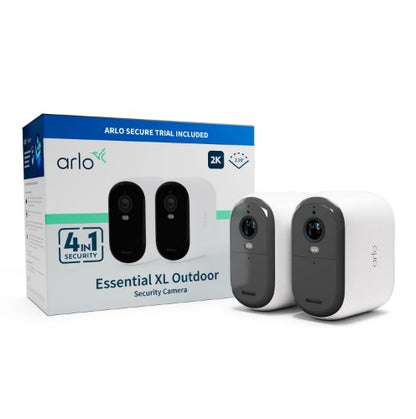 Arlo Essential 2K XL Outdoor Security Camera, 2-pack