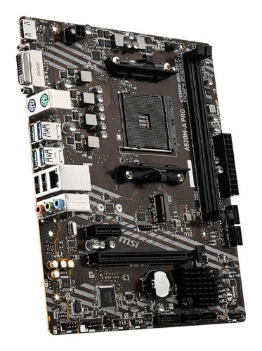 MSI A520M-A PRO motherboard AMD A520 Socket AM4 micro ATX