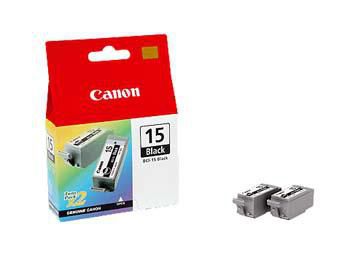 Canon 8190A002/BCI-15BK Ink cartridge black twin pack, 2x80 pages/5% 5.3ml Pack=2 for Canon I 70/Pixma IP 90