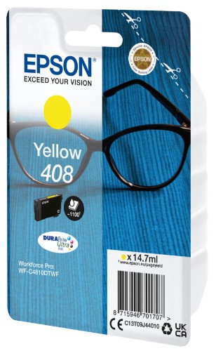Epson C13T09J44010/408 Ink cartridge yellow, 1.1K pages ISO/IEC 24711 14.7ml for Epson WF-C 4810