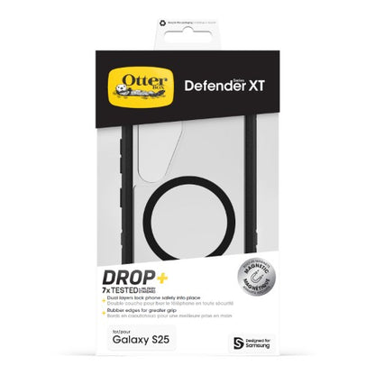 OtterBox Defender XT with Magnets Series for Samsung Galaxy S25, transparent/black