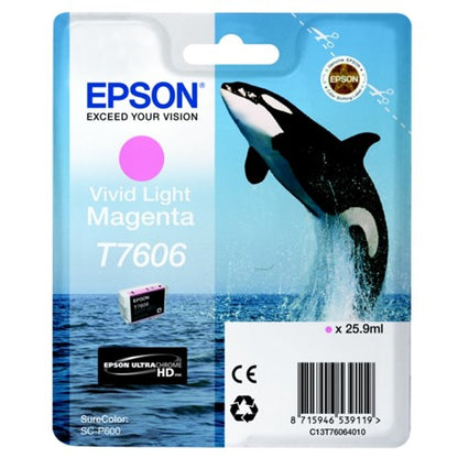 Epson C13T76064N10/T7606 Ink cartridge light magenta, 2.8K pages 25.9ml for Epson SC-P 600
