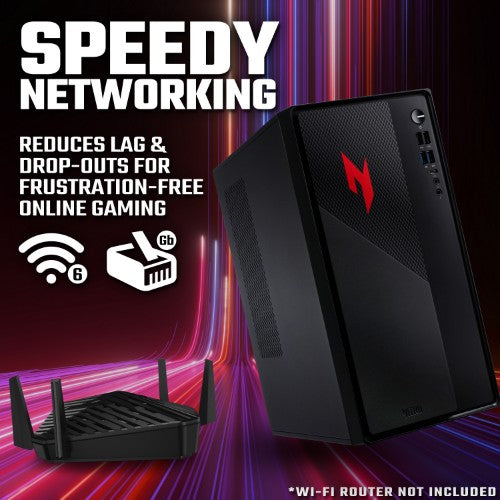Acer NITRO 20 N20 Gaming Desktop - Intel Core i5-13420H, 16GB, 512GB SSD, NVIDIA GeForce RTX 3050, Windows 11, Black