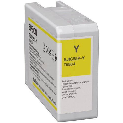 Epson C13T58C440/SJI-C-55-Y Ink cartridge yellow 80ml for Epson ColorWorks D 6000