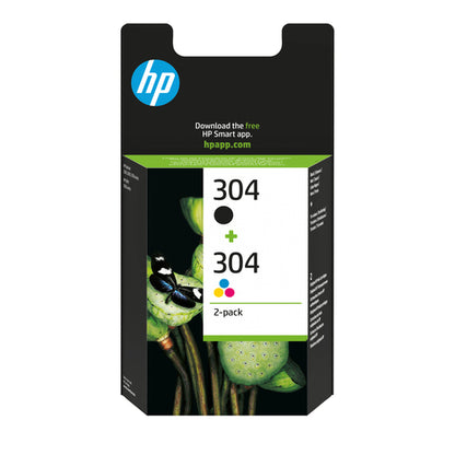 HP 3JB05AE/304 Printhead cartridge multi pack black + color 100 pg + 120 pg Pack=2 for HP DeskJet 2620/3720