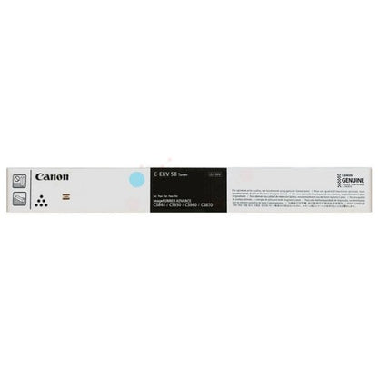 Canon 3767C002/C-EXV58LC Toner cyan, 26K pages ISO/IEC 19752 for Canon IR DX C 5800