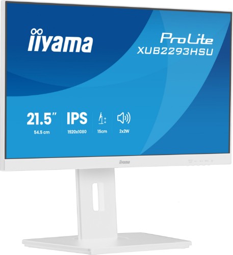 iiyama ProLite XUB2293HSU-W7 computer monitor 54.6 cm (21.5") 1920 x 1080 pixels Full HD LED White