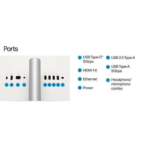 HP Next Gen AI 27-ct2001na Copilot+ PC AMD Ryzen AI 7 350 68.6 cm (27") 1920 x 1080 pixels All-in-One PC 16 GB DDR5-SDRAM 2 TB SSD Windows 11 Home Wi-Fi 6 (802.11ax) White