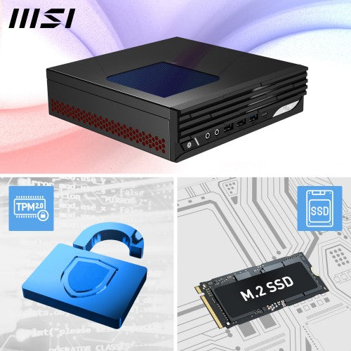 MSI PRO DP21 14M Intel Core 5 14400, Barebone, DP21 14M, SFF, Mini Computer, HTPC, (NO RAM, NO Storage, NO OS), Intel Graphics/DDR5/Dual HDMI/Dual LAN/WiFi 6E/BT 5.3