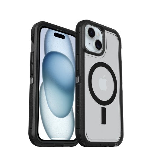OtterBox Defender XT Clear for MagSafe Series for Apple iPhone 16e/15/14/13, transparent/black