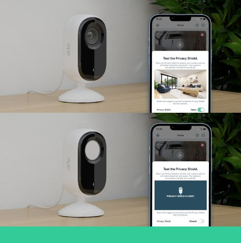Arlo Essential 2K Indoor Security Camera, 2-pack