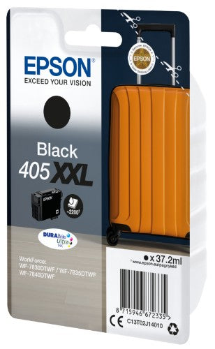 Epson C13T02J14020/405XXL Ink cartridge black extra High-Capacity Blister Acustic Magnetic, 2.2K pages 37.2ml for Epson WF-7830