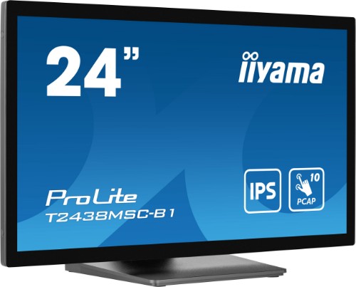 iiyama ProLite T2438MSC-B1 computer monitor 60.5 cm (23.8") 1920 x 1080 pixels Full HD LED Touchscreen Black