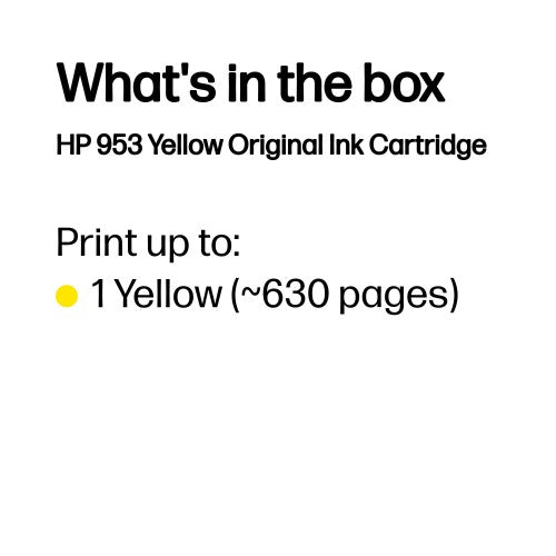HP F6U14AE/953 Ink cartridge yellow, 630 pages 9ml for HP OfficeJet Pro 7700/8210/8710
