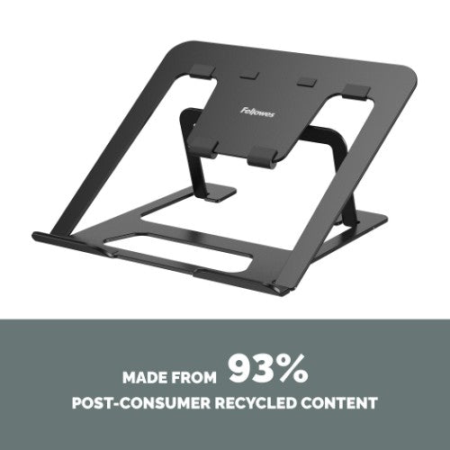 Fellowes Alumia Laptop Riser Portable Laptop Stand Max Size 15 inch Max Weight 5kg Black