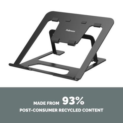 Fellowes Alumia Laptop Riser Portable Laptop Stand Max Size 15 inch Max Weight 5kg Black