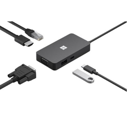 Microsoft Surface USB-C Travel Hub Wired USB 3.2 Gen 2 (3.1 Gen 2) Type-C Black
