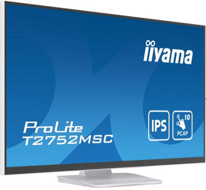 iiyama ProLite T2752MSC-W1 computer monitor 68.6 cm (27") 1920 x 1080 pixels Full HD LED Touchscreen White