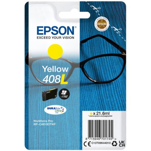 Epson C13T09K44010/408L Ink cartridge yellow high-capacity, 1.7K pages 21,6ml for Epson WF-C 4810